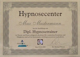 Hypnoseurkunde Hypnoseurkunde